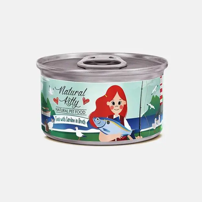 Natural Kitty  無膠鮪魚沙甸魚魚湯貓罐頭80g 低磷(88mg/kcal)